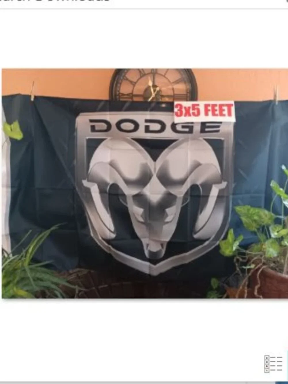 Dodge Ram Truck 3x5 Feet Flag Black